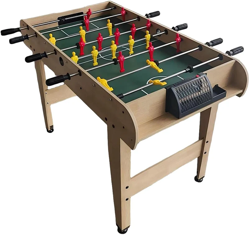 Table de baby-foot pliable pour enfants et adultes 78 x 122 x 61 cm avec poignées antidérapantes en MDF vert foncé 13_0018712