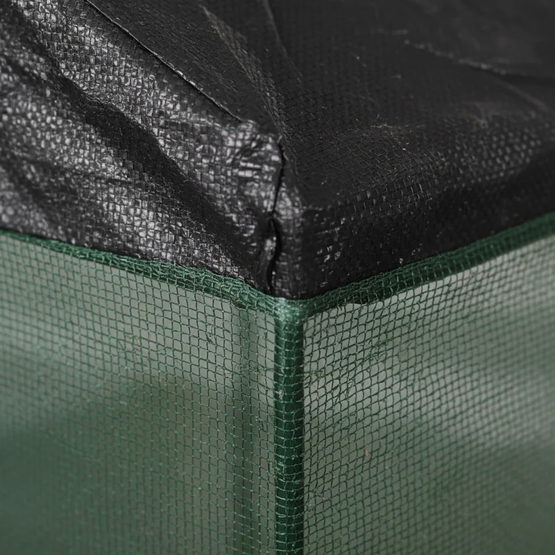 Abri de protection pour plantes en plein air 150 x 130 x 90 cm avec porte zippée facile accès style moderne en fer vert foncé 13_0018803