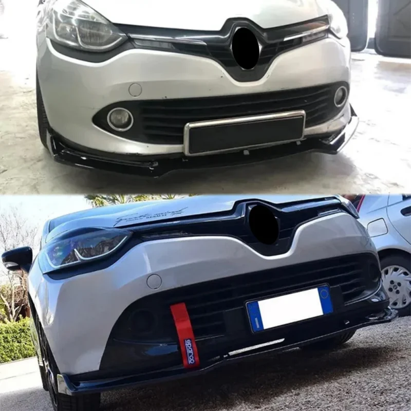 Lame Avant 3 Pièces Renault Clio 4 IV 2012-2019 Noir Brillant