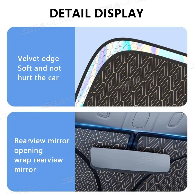 Pare-Soleil Pare-Brise Voiture Pliable 5 Couches 145 x 80 cm