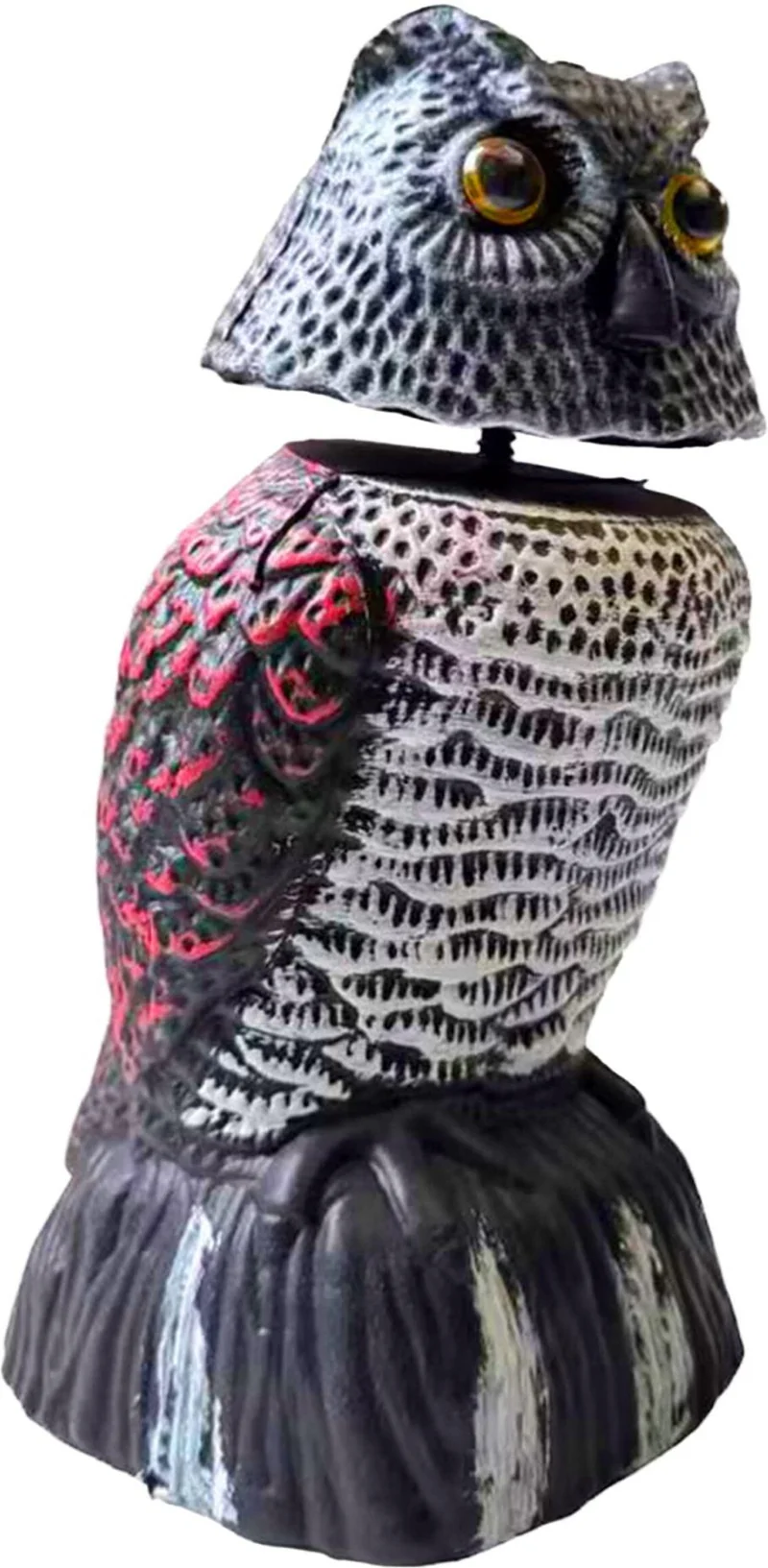 Chouette effaroucheur anti-oiseaux balcon terrasse 20 x 10 x 9 cm effet réaliste en plastique gris 13_0018771