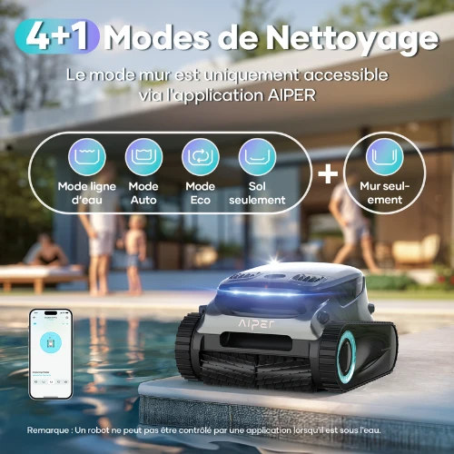 Robot piscine connecté sans fil Aiper Scuba S1 Pro