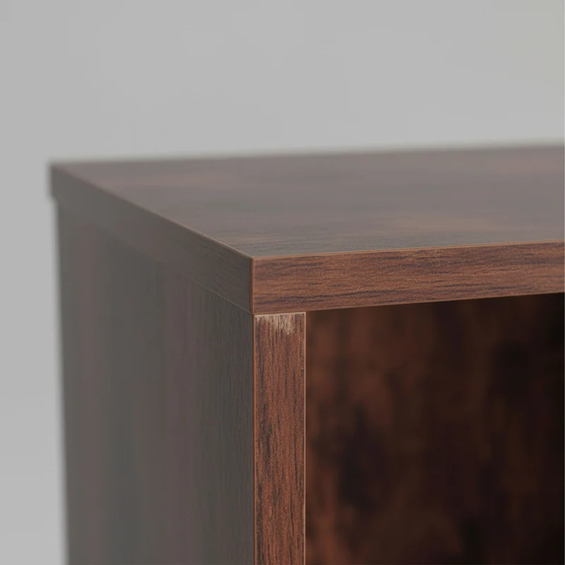 Étagère de rangement polyvalente 80 x 50 x 24 cm pour livres et déco style vintage en MDF marron 13_0018768