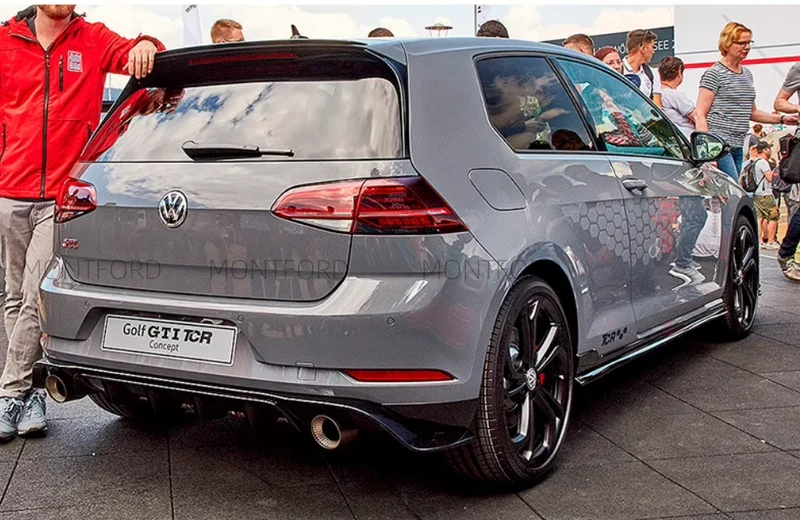 Diffuseur Arrière Complet Volkswagen Golf 7 et 7.5 GTI R Noir Brillant