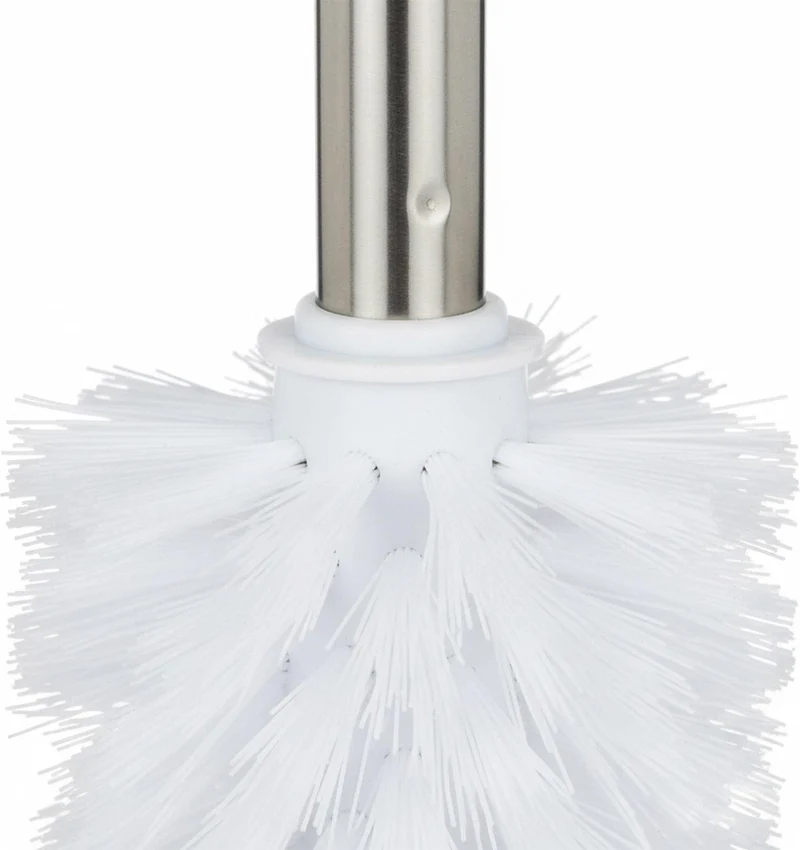Lot de 5 brosses WC à tête amovible ergonomique 35 x 8 cm design épuré en plastique blanc 13_0018828