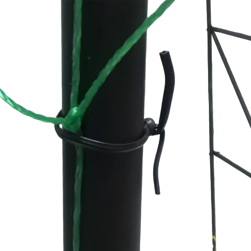 Arceau de jardin pour concombres et légumes 230 x 140 x 198 cm structure résistante intempéries en métal noir 13_0018824