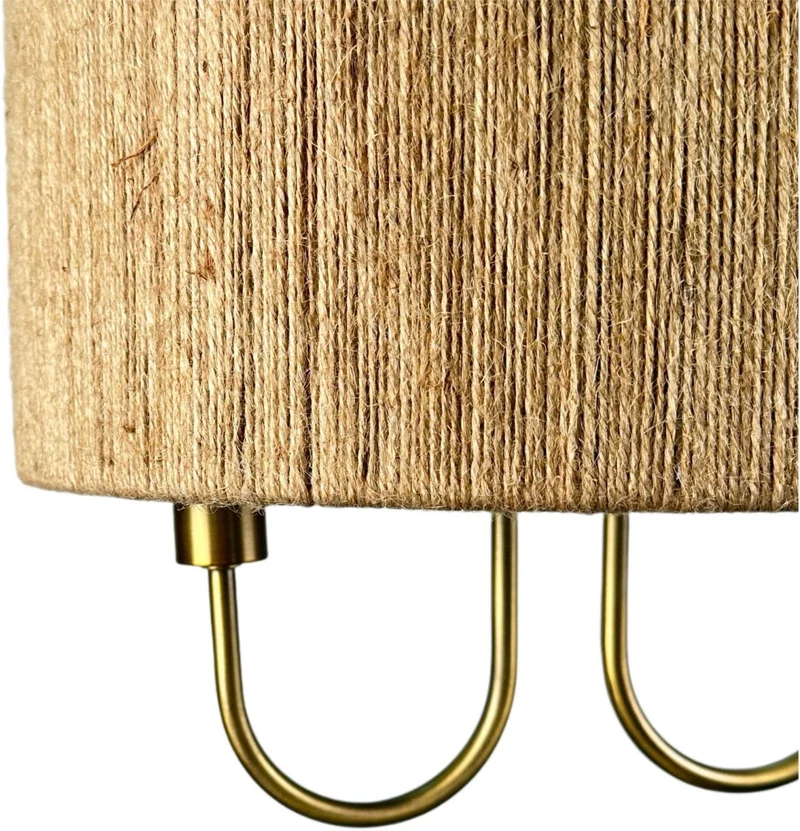 Plafonnier design naturel pour salon chambre 35 x 35 cm éclairage doux style bohème en corde en papier bronze 13_0018762