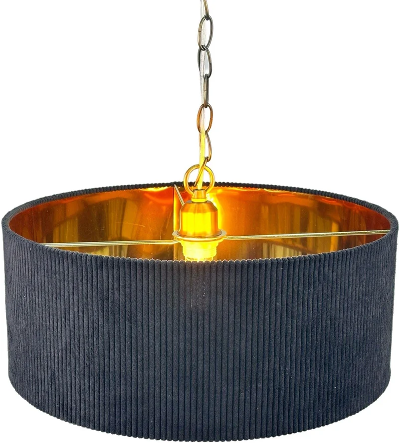 Suspension moderne et rétro 180 x 40 cm ambiance cosy design scandinave en coton noir 13_0018761