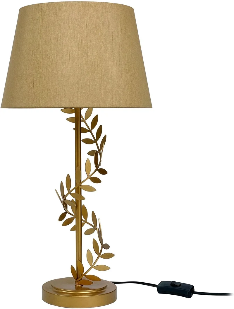 Lampe de table design moderne 55 x 27 cm ambiance chaleureuse décoratif en métal doré 13_0018759