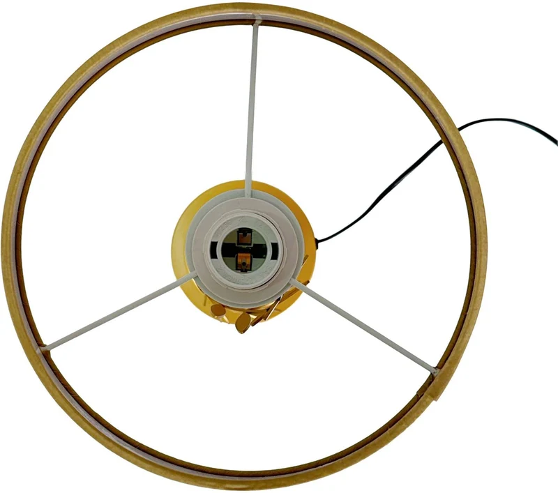 Lampe de table design moderne 55 x 27 cm ambiance chaleureuse décoratif en métal doré 13_0018759