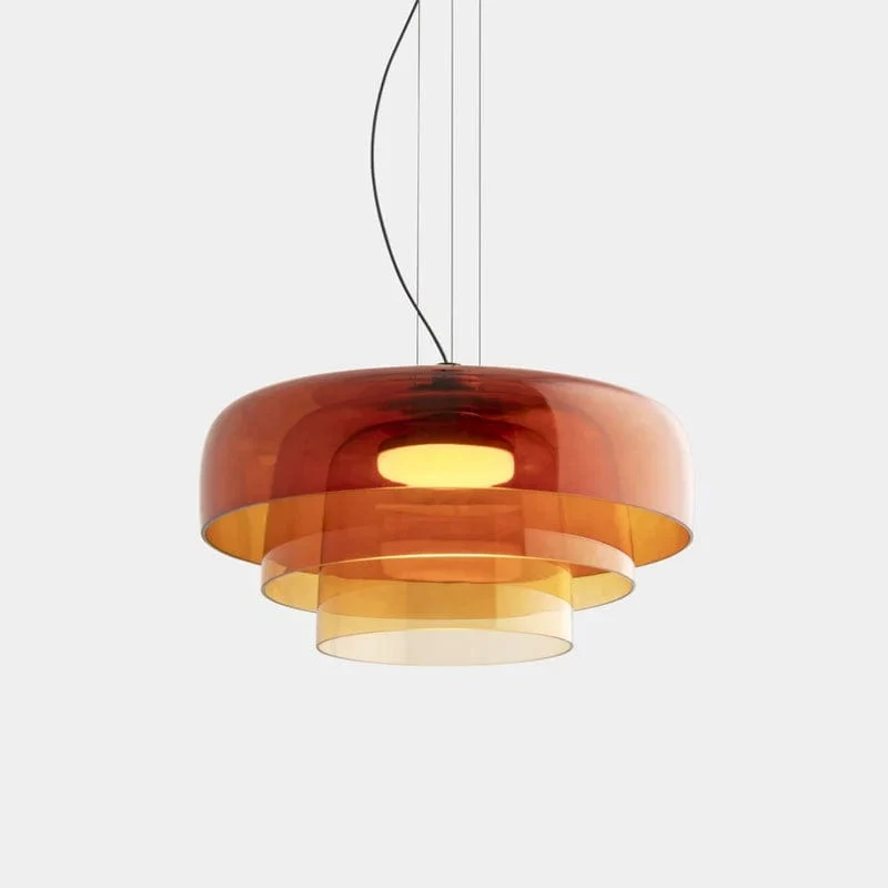 Lustre LED en Verre Coloré Intemporel