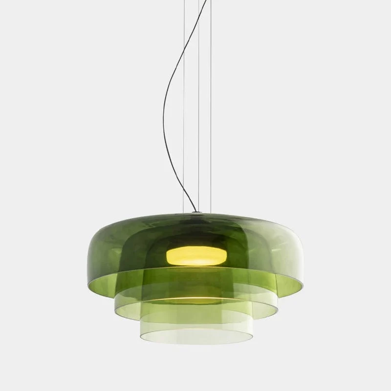 Lustre LED en Verre Coloré Intemporel