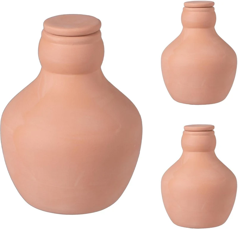 Lot de 3 ollas d'arrosage en céramique terre cuite irrigation souterraine 14 x 11 cm économique et efficace 13_0018750
