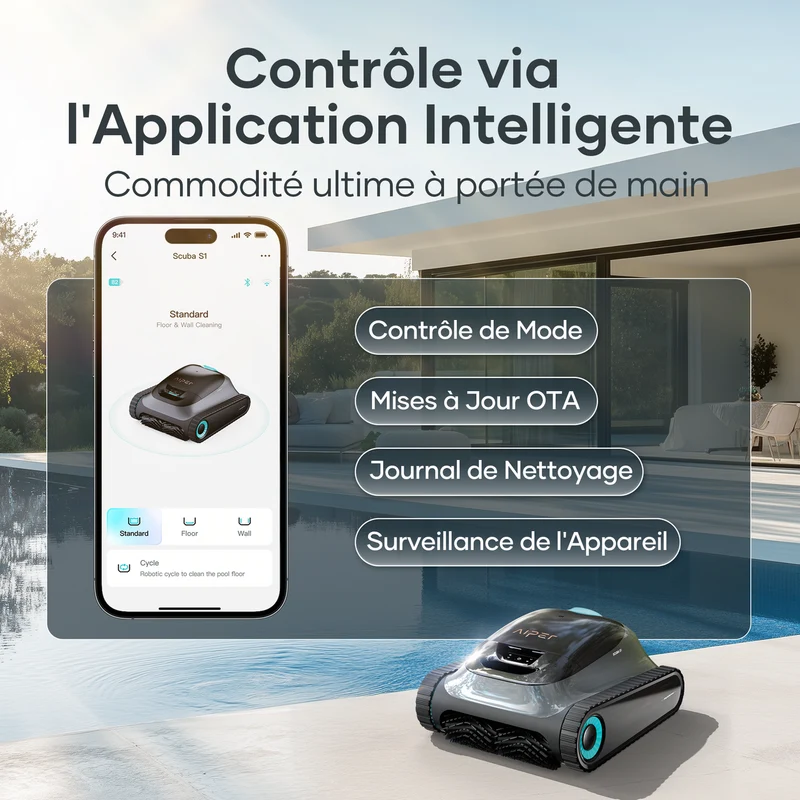 Robot piscine sans fil connecté Aiper Scuba S1