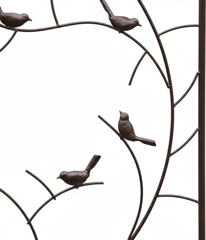 Treillis décoratif pour plantes grimpantes 150 x 50 x 1 cm en acier brun 13_0018879