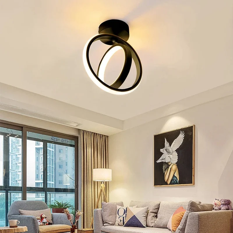 Plafonnier LED Design Rotatif Enchevêtré