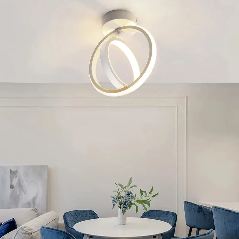 Plafonnier LED Design Rotatif Enchevêtré