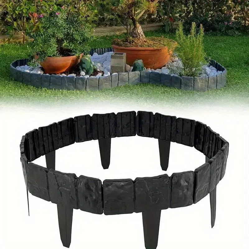 Clôture de Jardin en Pierre Simulée Élégante
