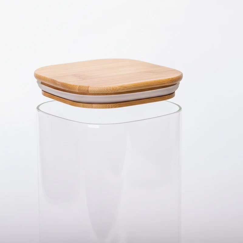Lot de 3 bocaux de conservation pratiques cuisine 21 x 10 x 10 cm hermétiques design moderne en verre transparent 13_0018870