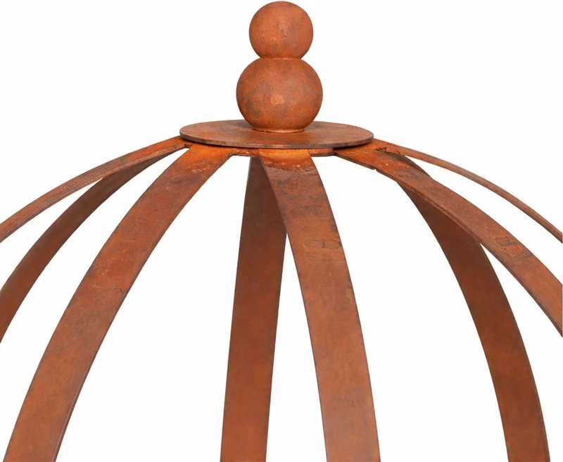 Lot de 2 supports vivaces décoratifs jardin 35 x 30 cm en acier corten rouille 13_0018862