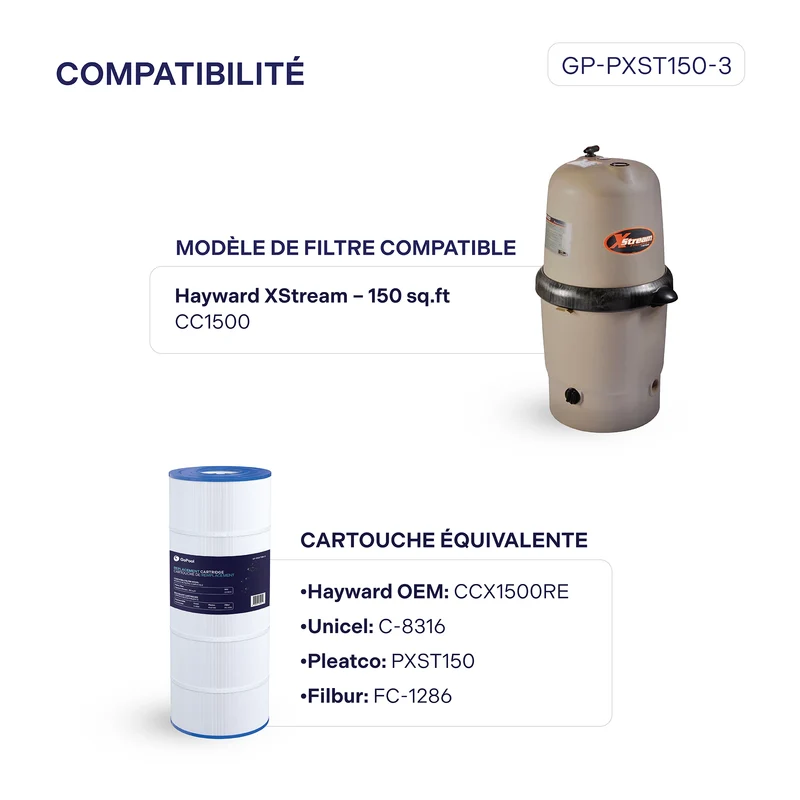 Cartouche Hayward XStream 150 pi²