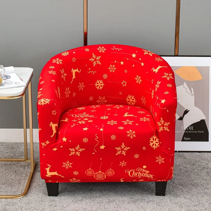 Housse fauteuil Cabriolet Merry Christmas Doré