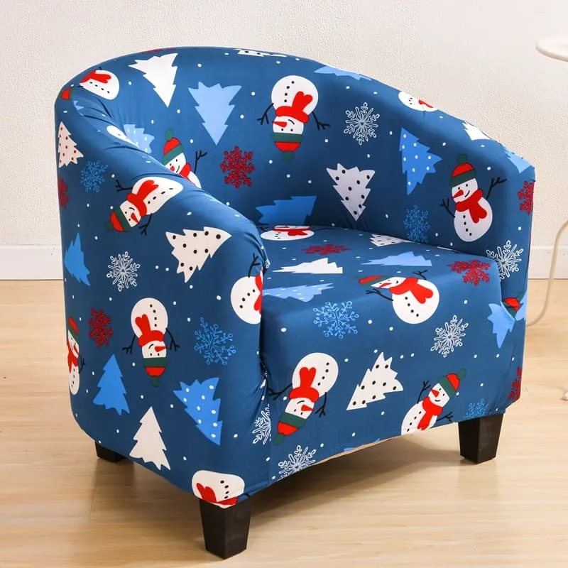 Housse fauteuil Cabriolet Noël Bleu