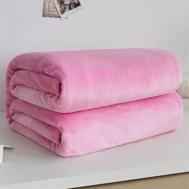 Plaid en Fausse Fourrure Rose