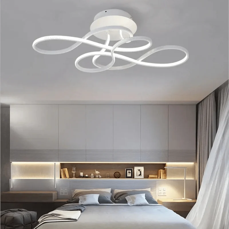 Plafonnier Design LED en Volutes Élégant