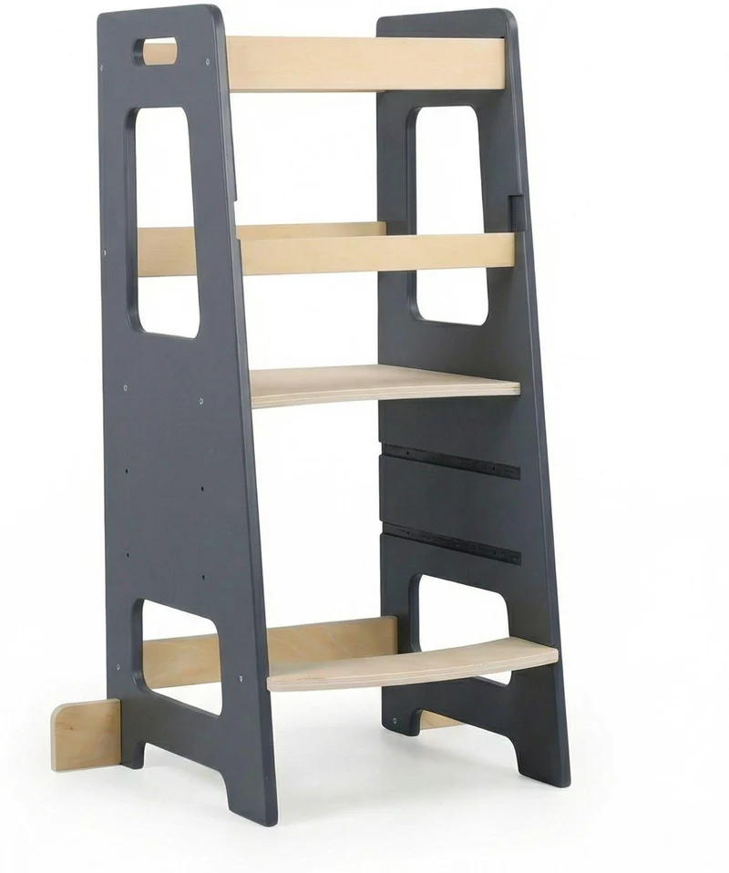 Tour d'apprentissage évolutive sécurité antidérapante cuisine salle de bain 90 x 40 x 44 cm en MDF gris 13_0018836