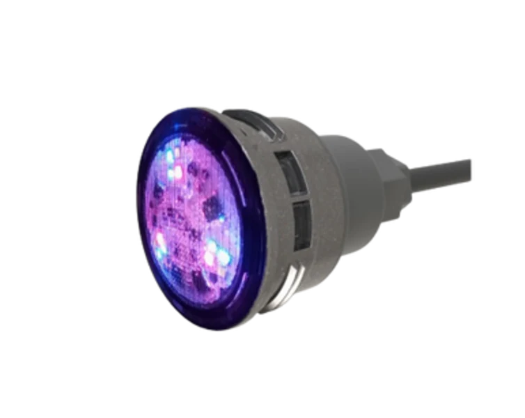 Mini projecteur LED piscine à visser sur le refoulement - Mini-Brio 2 X12 RGBW - CCEI