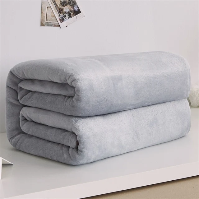 Plaid en Fausse Fourrure Gris