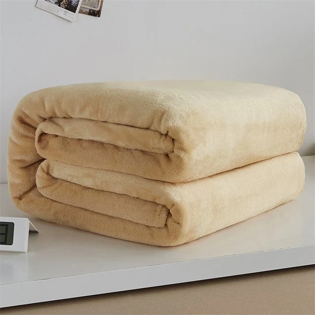 Plaid en Fausse Fourrure Beige
