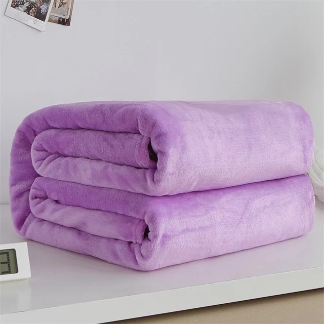 Plaid en Fausse Fourrure Lilas
