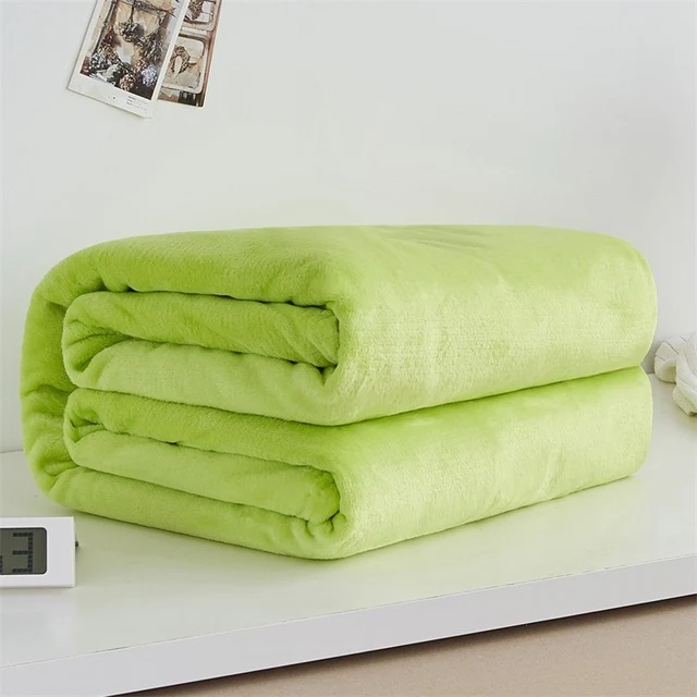 Plaid en Fausse Fourrure Vert