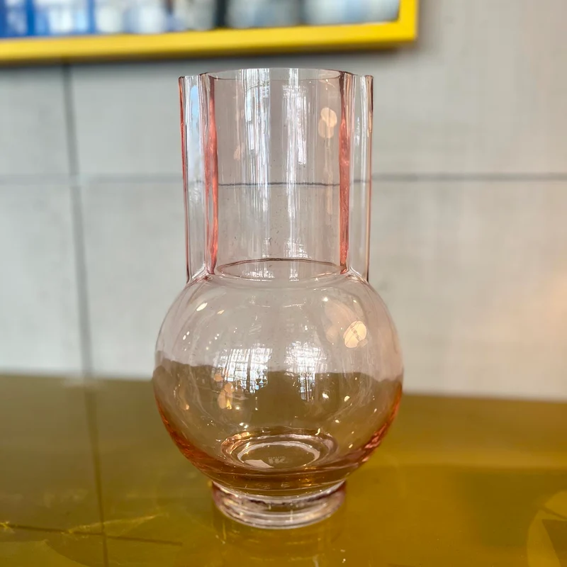 VASE ROSE TRANSPARENT