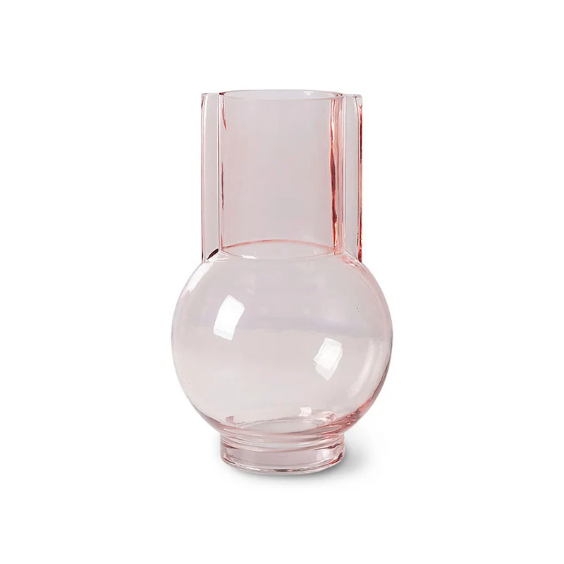 VASE ROSE TRANSPARENT