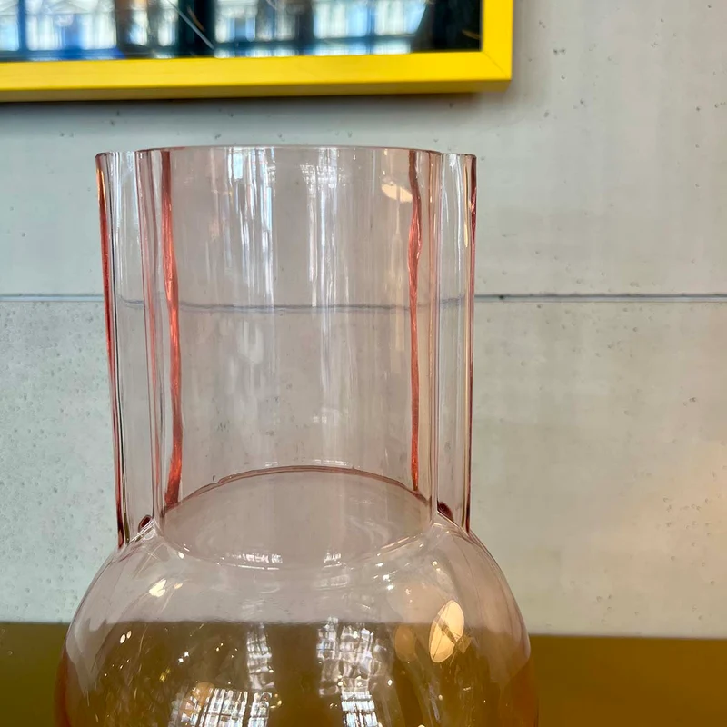 VASE ROSE TRANSPARENT