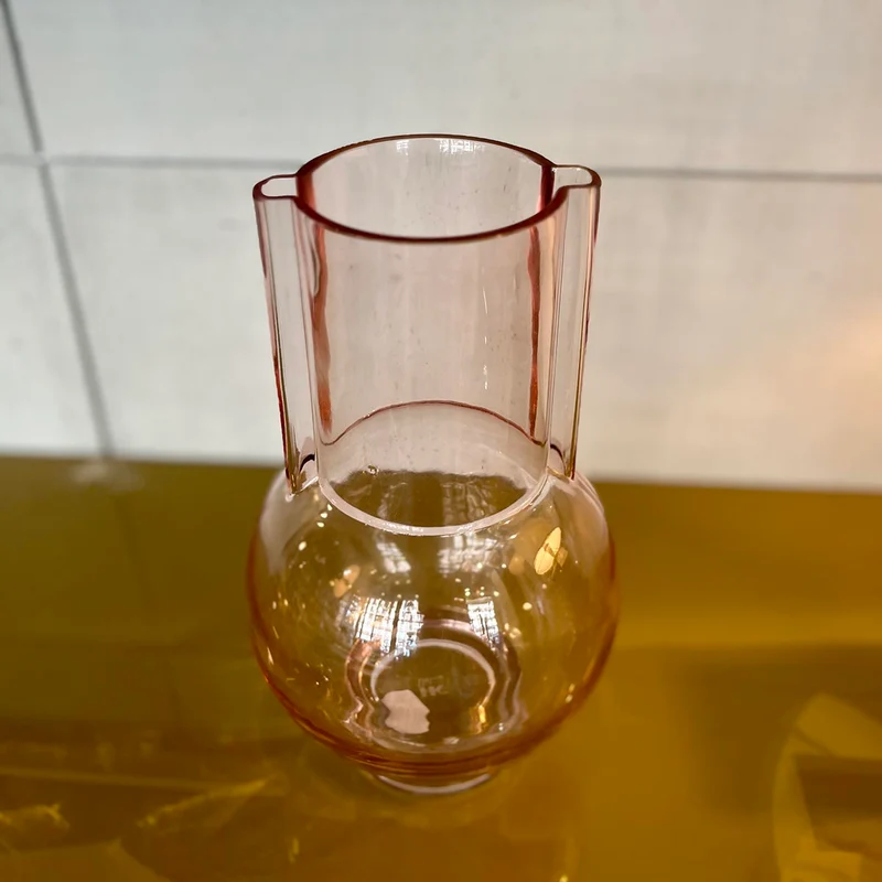 VASE ROSE TRANSPARENT