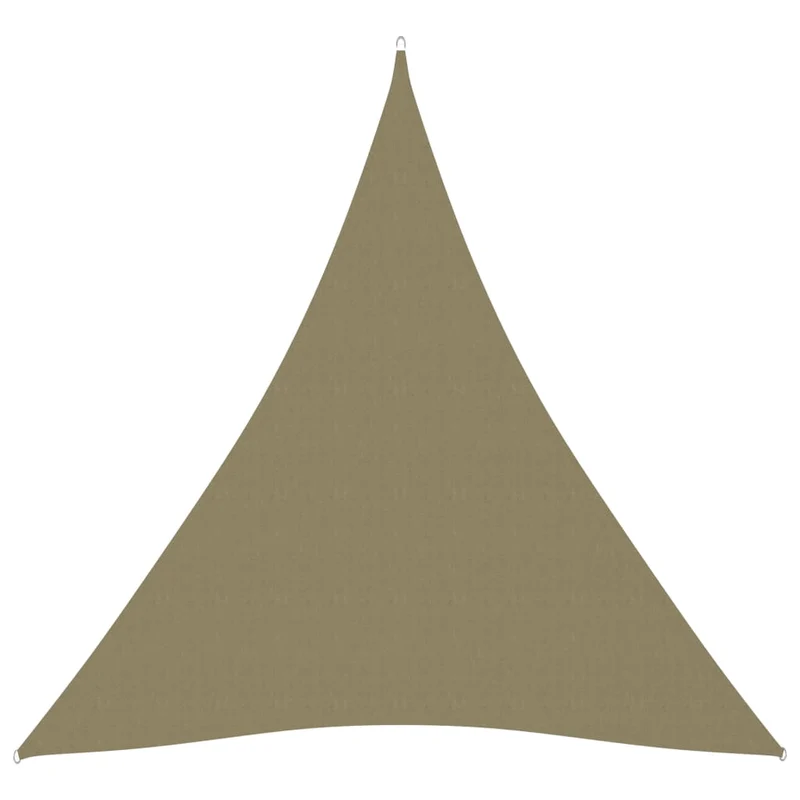 Voile toile d'ombrage parasol tissu oxford triangulaire 5 x 7 x 7 m beige 02_0009935