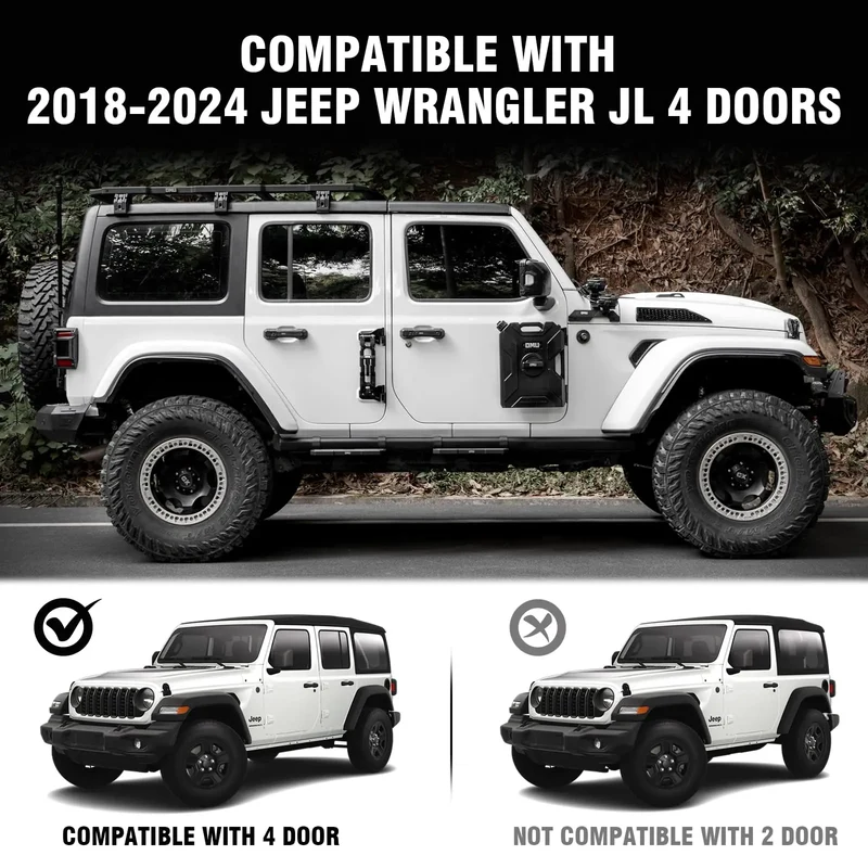 Marchepieds Aluminium Jeep Wrangler JL 4 Portes 2018-2025