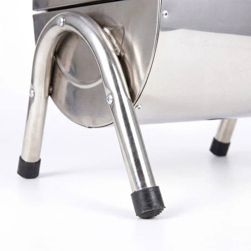 Gril de table pliable compact pour barbecue extérieur 35 x 41,5 x 24,5 cm avec surfaces de cuisson en acier inoxydable argenté 13_0018905