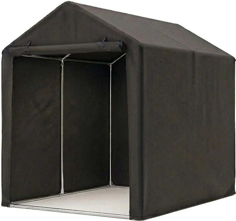 Abri mobile pour 2 vélos étanche avec fenêtre 160 x 120 x 180 cm facile à monter design moderne en polyester noir 13_0018903