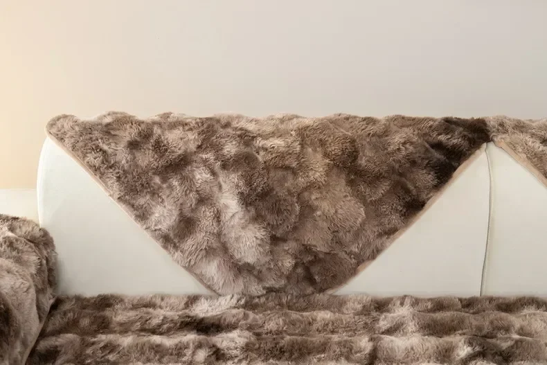 Plaid pour canapé Peluche Marron