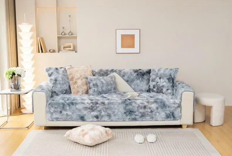 Plaid pour canapé Peluche Bleu