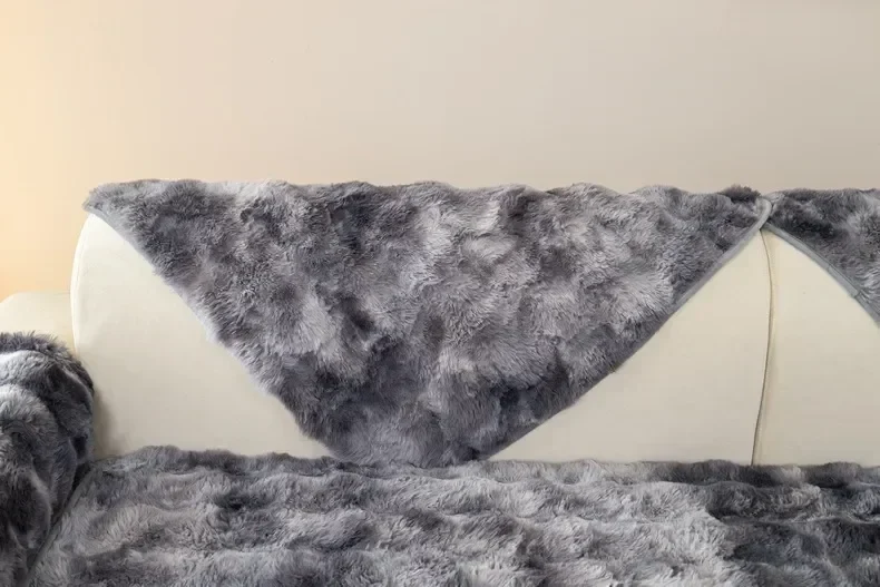 Plaid pour canapé Peluche Gris