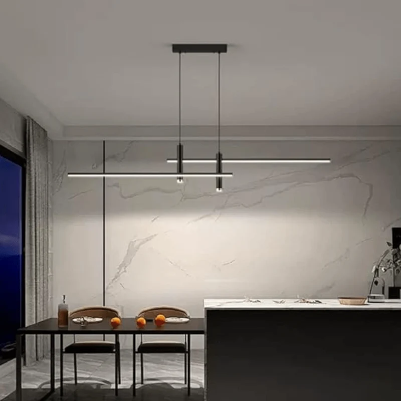 Lustre Minimaliste Suspendu Noir Élégant