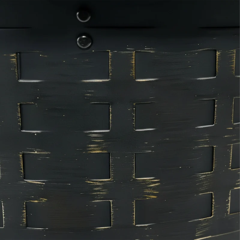 Brasero polyvalent extérieur avec grille barbecue 62 x 66 cm pare-étincelles décoratif en acier noir 13_0018897