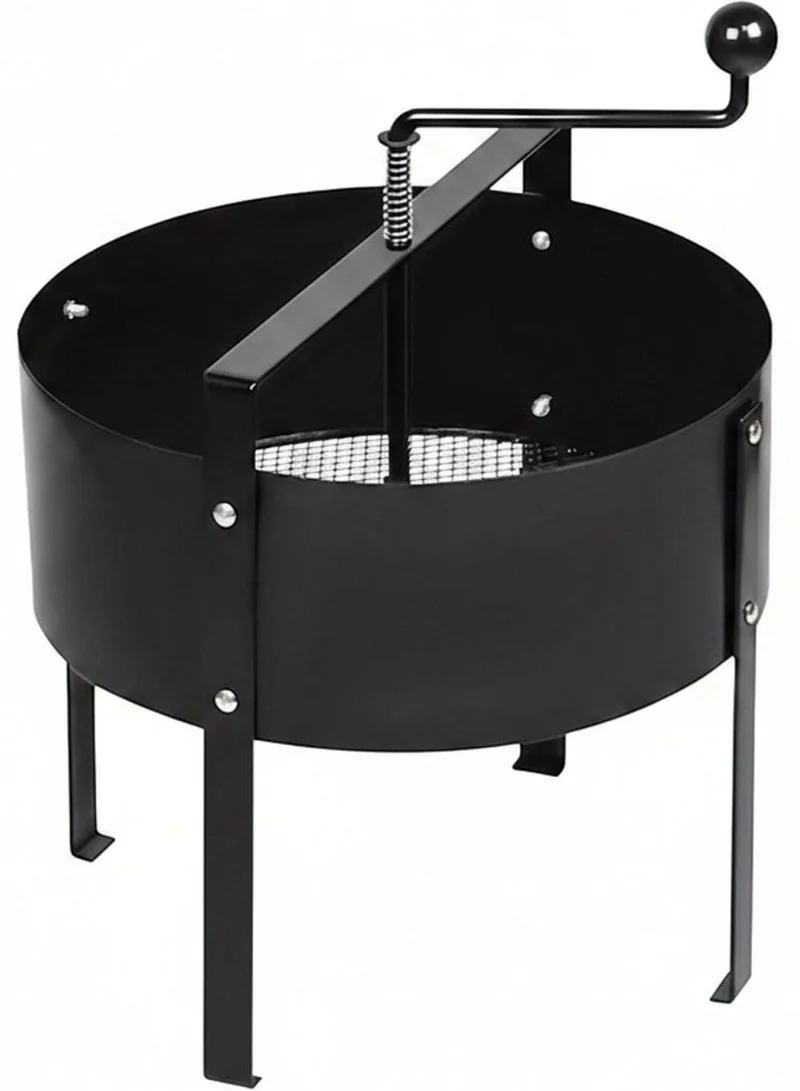 Tamis de jardin vertical avec manivelle ergonomique 56 x 40 cm usage facile finition robuste en acier noir 13_0018894