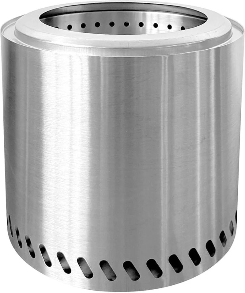 Brasero sans fumée jardin Ø38 cm cuisson agréable design moderne en acier inoxydable argent 13_0018891